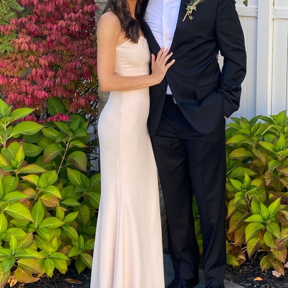 Strapless Sweetheart Neckline Dress Blush Pink - Picture 5 of 5